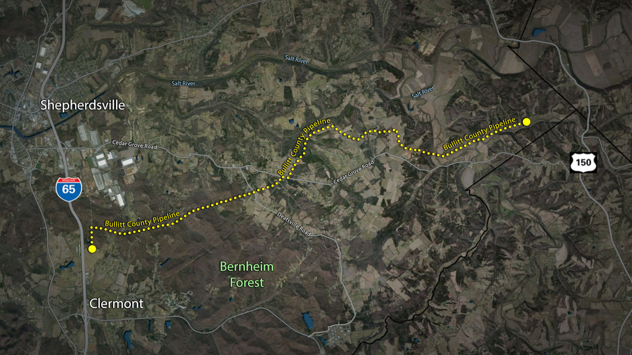 Bullitt County pipeline route